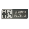 Placa de Sinalização Indicativa em MDF Efeito 3D - WC PCD Masculino